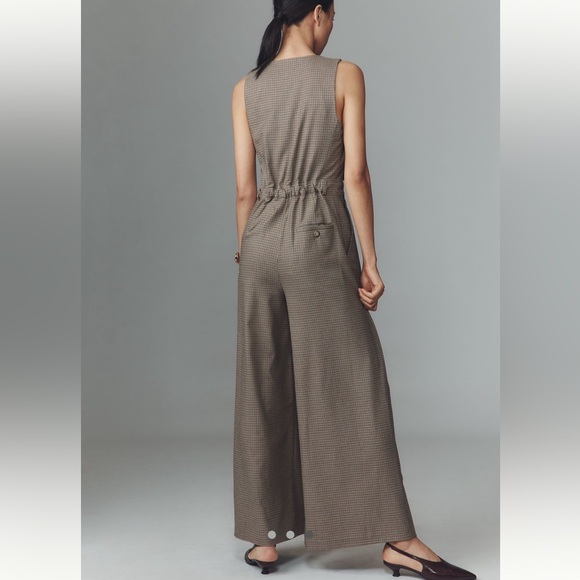 Anthropologie The Avery Wide-Leg Pleated Jumpsuit by Maeve NWT - Picture 3 of 7
